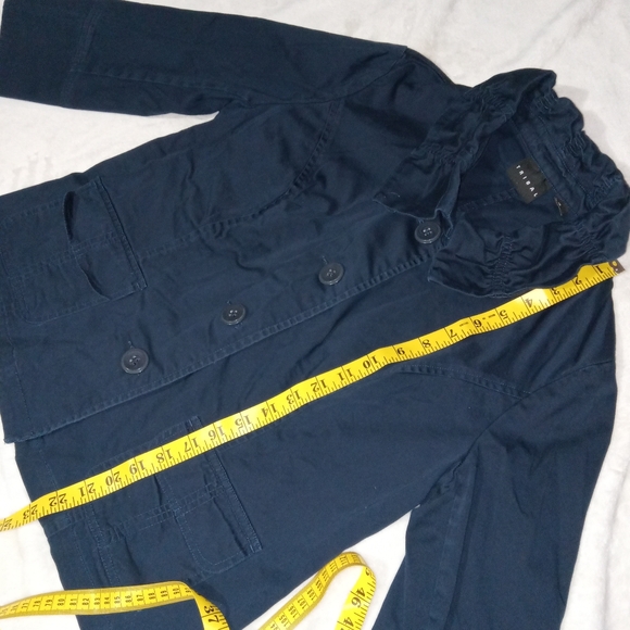 Tribal Navy 3/4 Sleeve Button Front Utility Jacket size 10 - Picture 10 of 10